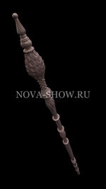 Посох Деда Мороза резной