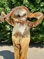 Анимационный ростовой костюм "Мишка/Зайка 2в1" золотой