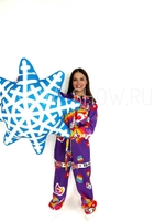 Летающая новогодняя подушка "Снежинка" 1.0 двухсторонняя 1х1 м