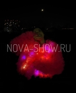 Фатиновая неоновая розовая шубка