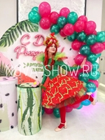 анимационный костюм "Арбузик" с юбкой новый