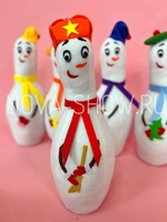 Игровой реквизит "Веселые Кегли - снеговички" 1 шт